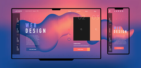 Picture of a website design (image from Adobe Stock)